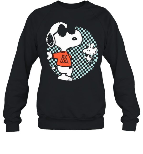 Snoopy Joe Cool And Woodstock Checkered Cartoon shirt