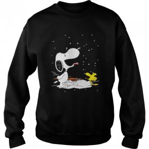 Snoopy Vs Woodstock Playing With Snow Shirt 4