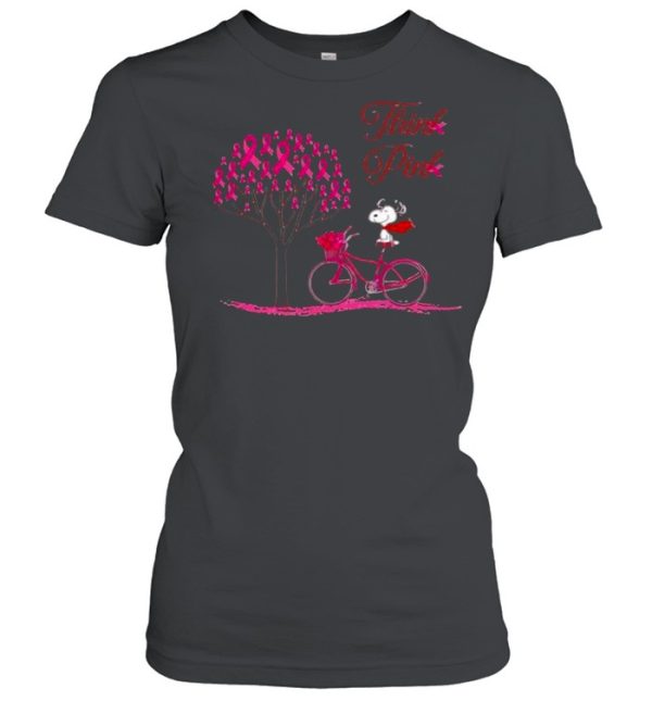 Snoopy think pink shirt