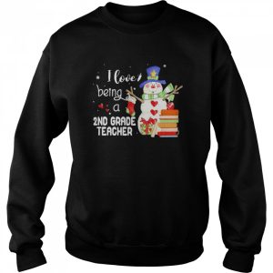 Snowman I Love Being A 2nd Grade Teacher Christmas Sweater Shirt 4