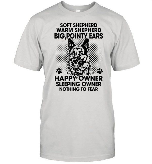 Soft shepherd warm shepherd dog pointy ears happy owner sleeping shirt