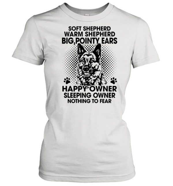 Soft shepherd warm shepherd dog pointy ears happy owner sleeping shirt