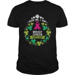 St Patricks Day Breast Cancer Awareness Support Ribbon shirt