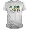 St Patricks Day Gnome peace love luck shirt