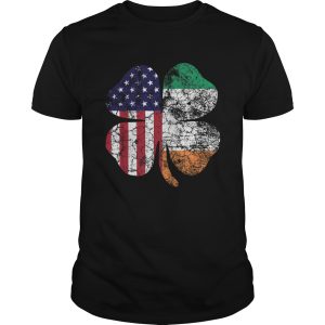 St Patricks Day Irish American Flag Shamrock Gift shirt