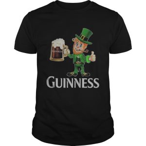 St Patricks day Leprechaun drinking Guinness shirt