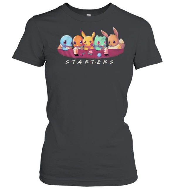 Starters pokemon cartoon shirt