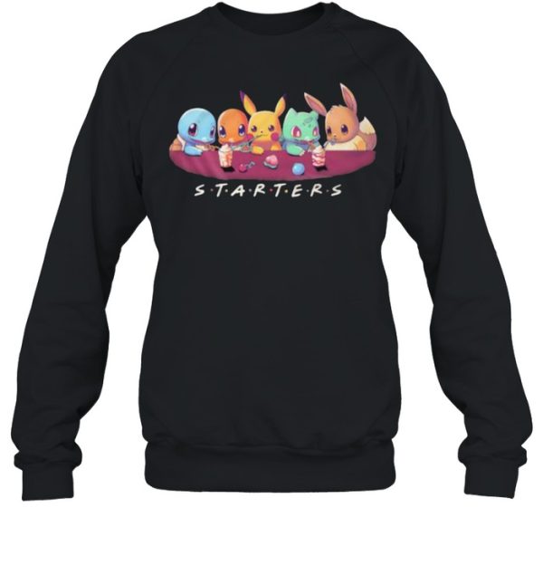 Starters pokemon cartoon shirt