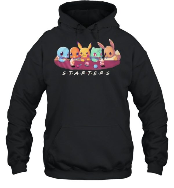 Starters pokemon cartoon shirt