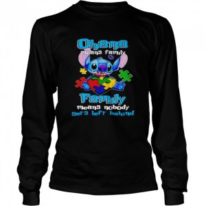 Stitch Autism ohana means family shirt 3