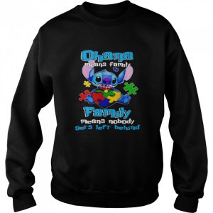 Stitch Autism ohana means family shirt 4