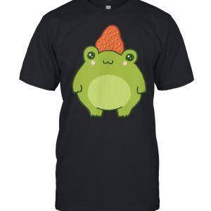 Strawberry Frog Pastel Kawaii Cottagecore Aesthetic Shirt