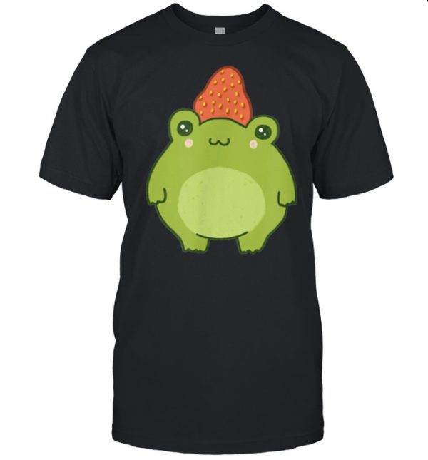 Strawberry Frog Pastel Kawaii Cottagecore Aesthetic Shirt