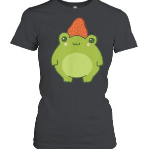 Strawberry Frog Pastel Kawaii Cottagecore Aesthetic Shirt 2