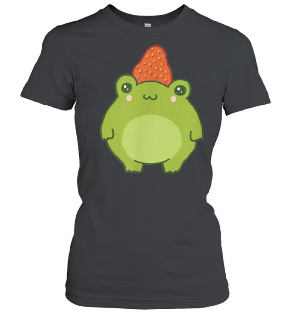 Strawberry Frog Pastel Kawaii Cottagecore Aesthetic Shirt