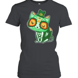 Sugar Skull cat St Patricks Day of Dead shirt 2