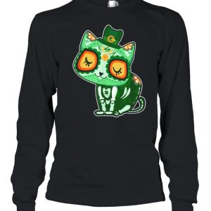 Sugar Skull cat St Patricks Day of Dead shirt 3