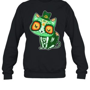 Sugar Skull cat St Patricks Day of Dead shirt 4