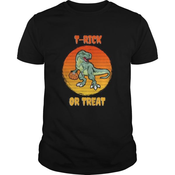 TRick or Treat Trex Halloween Dinosaur shirt