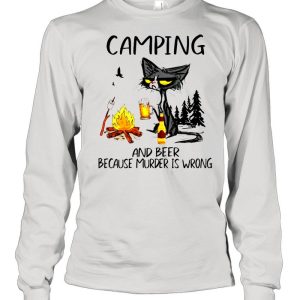 The Black Cat Camping Because Murder Is Wrong shirt 3