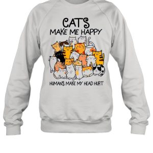 The Cats Make Me Happy Humans Make My Head Hurt shirt 4