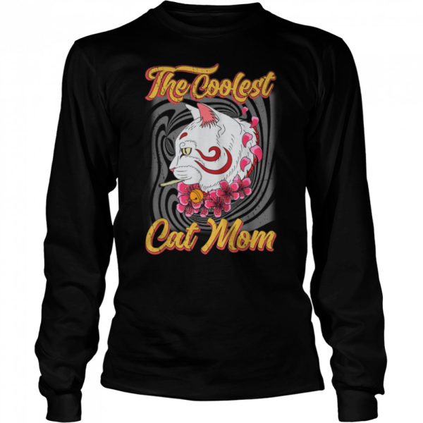 The Coolest Cat Mom So High Retro Vintage Gift Girl Women T-Shirt