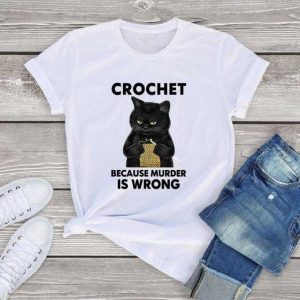 The Crochet Cat’ Funny Female T-Shirt