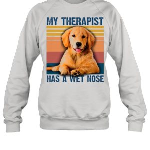 The Golden Retriever My Therapist Has A Wet Nose Vintage shirt 4