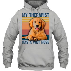 The Golden Retriever My Therapist Has A Wet Nose Vintage shirt 5