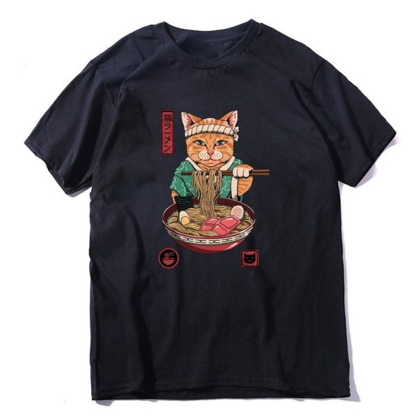 The Ramen Warrior Japanese Cat Shirt