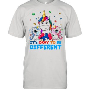 The Unicorns Hug Autism It's Okay To Be Different Happy Autism Awareness shirt 1