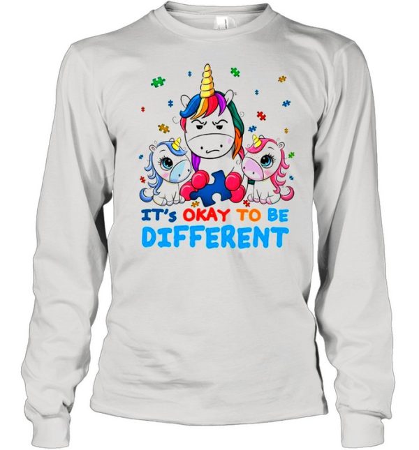 The Unicorns Hug Autism It’s Okay To Be Different Happy Autism Awareness shirt