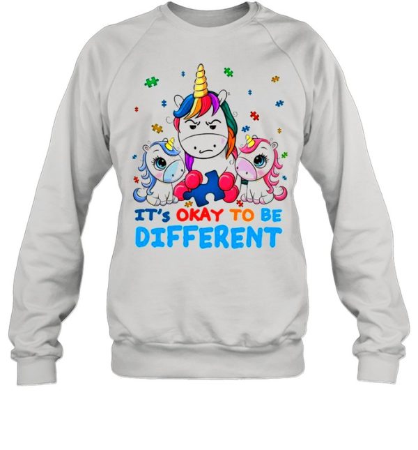 The Unicorns Hug Autism It’s Okay To Be Different Happy Autism Awareness shirt