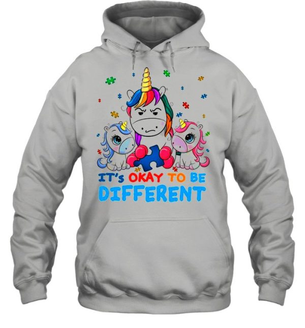 The Unicorns Hug Autism It’s Okay To Be Different Happy Autism Awareness shirt