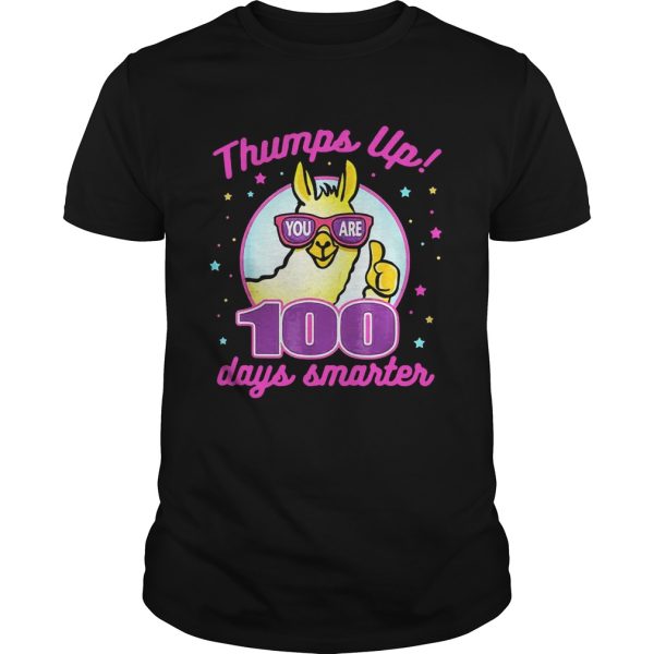 Thumps Up 100 Days Smarter Llama Shirt