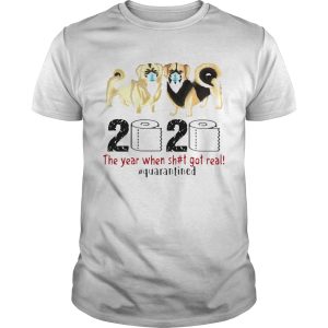 Tibetan spaniel 2020 the year when shit got real quarantined toilet paper covid19 shirt