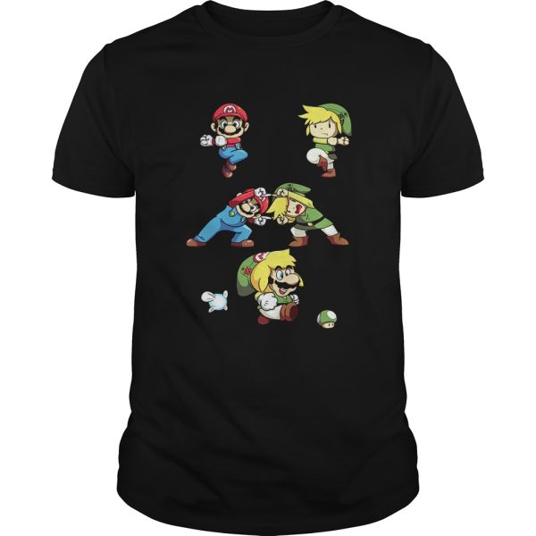 Toon Link Zelda fusion Mario shirt