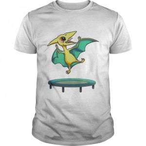 Trampoline Dinosaur Jumping Terodactyl Dino Shirt 1