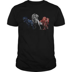 Trex Dinosaur American Flag 4th Of July shirt