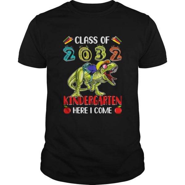 Trex class of 2032 kindergarten here i come shirt