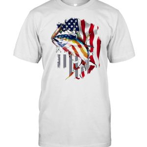 Tuna Fishing American Flag Custom Performance Shirts