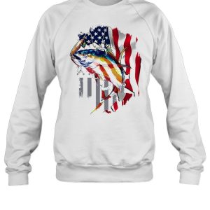 Tuna Fishing American Flag Custom Performance Shirts 4