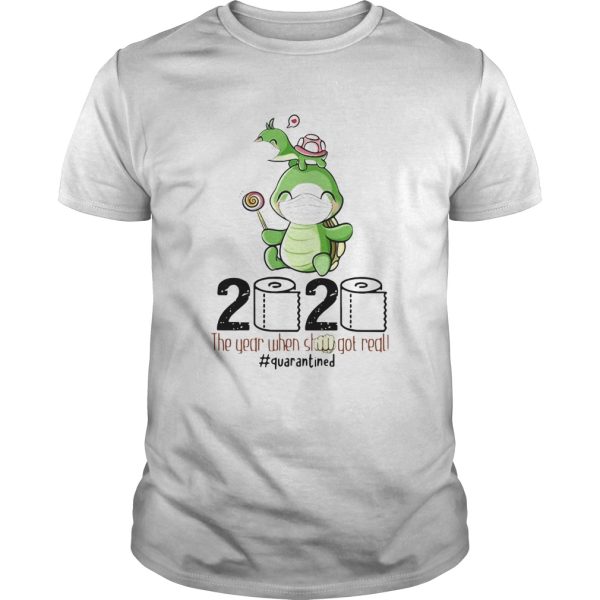 Turtle mom 2020 the year when shit got real quarantined toilet paper covid19 shirt