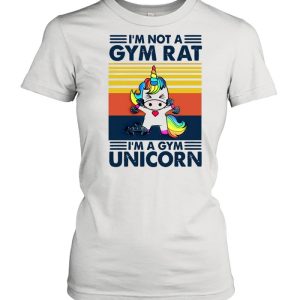 Unicorn Im Not A Gym Rat Im A Gym Vintage shirt 2