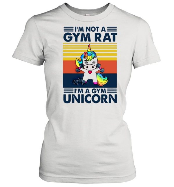 Unicorn Im Not A Gym Rat Im A Gym Vintage shirt