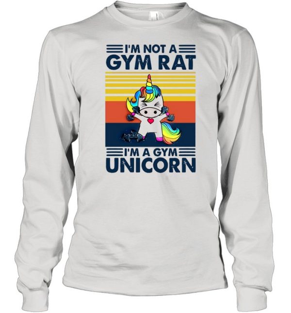 Unicorn Im Not A Gym Rat Im A Gym Vintage shirt