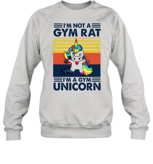 Unicorn Im Not A Gym Rat Im A Gym Vintage shirt