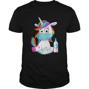 Unicorn In Quarantine Mask Washing Hands shirt