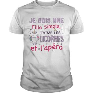 Unicorn Je Suis Une Fille Simple Jaime Les Licornes Et Lapro Shirt