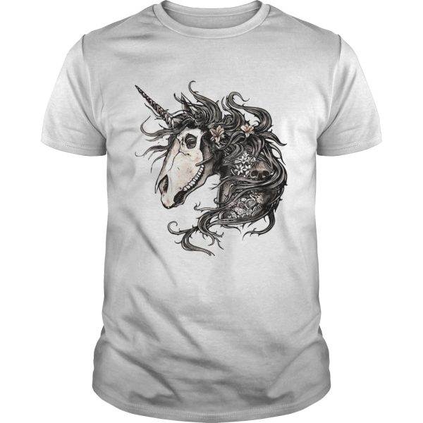 Unicorn Skull Flower shirt